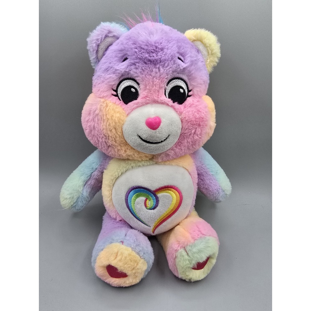 Care Bears 13" Plush Togetherness Bear Rainbow Heart 2021 Stuffed Animal Toy‎